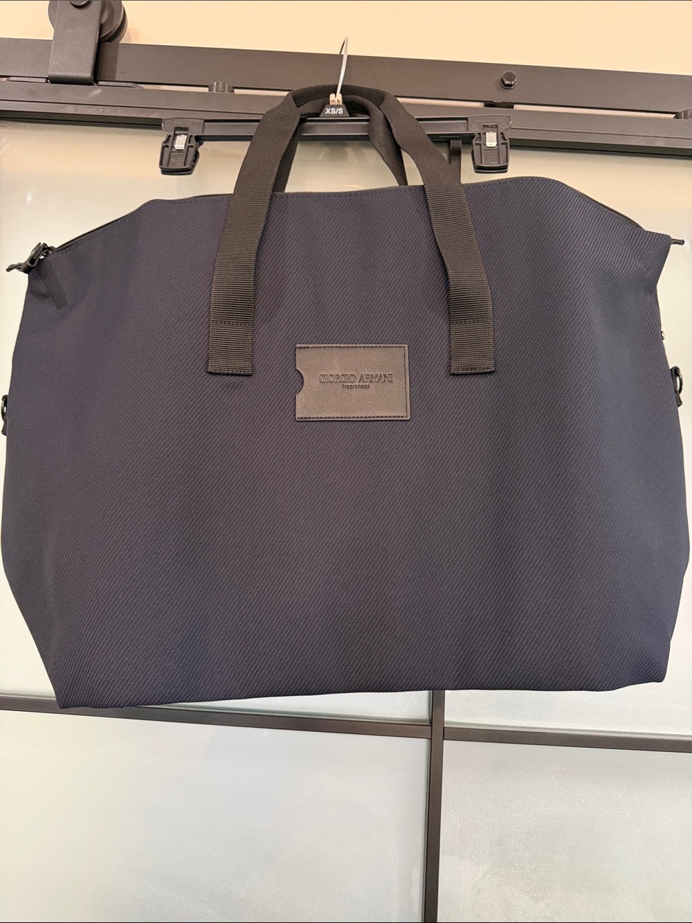 NEW! Giorgio Armani Navy Duffel w/ Duster Bag